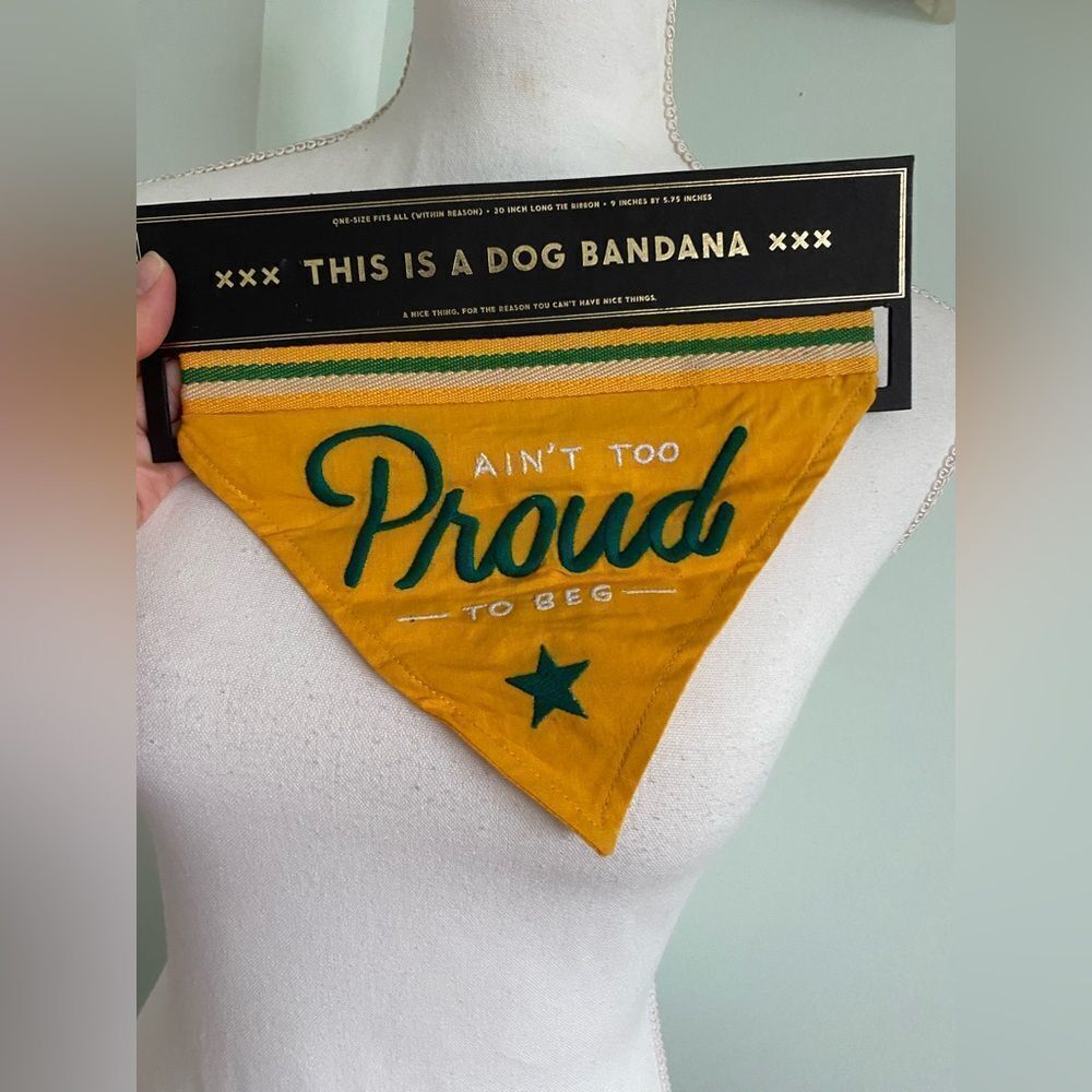 Easy, Tiger - Ain't a Too Proud To Beg Dog/Cat Bandana